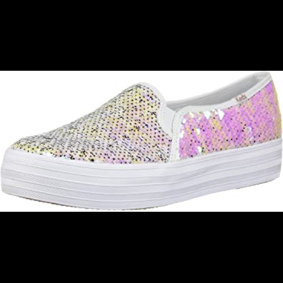 Keds Triple Decker Reverse Sequin White Multi - Picture 9 of 9
